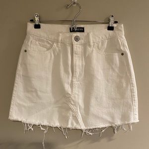 Express White Denim Skirt